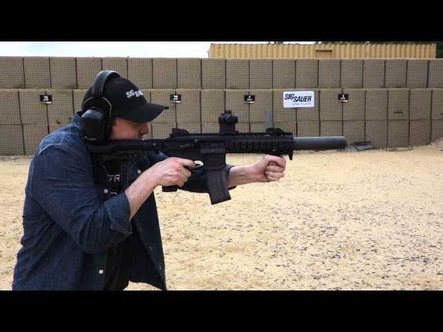 Suppressed SIG MCX LVAW 300BLK AR Assault SBR Firing Subsonic and Supersonic Ammo Staggered Mag 5