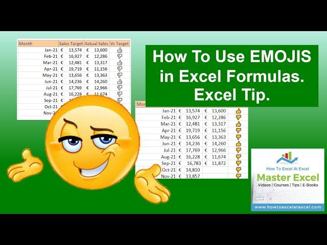 How To Use Emojis In Excel Formulas.