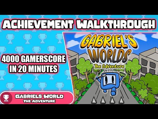 4000 Gamerscore in 20 minutes! Gabriel's World, The Adventure Walkthrough