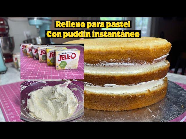 RELLENO DE VANILLA CON PUDDIN INSTANTÁNEO PARA PASTEL O POSTRE.