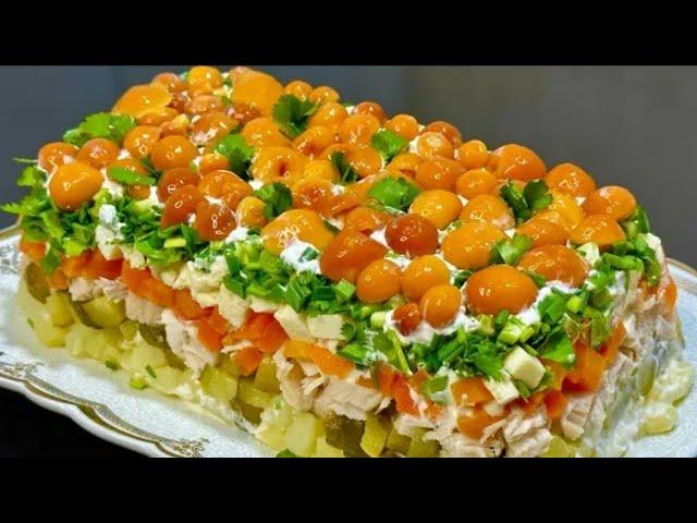 САЛАТ "ГОСТИ В ШОКЕ ИЗ ЧЕГО ЖЕ ОН"! А ВКУСНЫЙ КАКОЙ! ТОЧНО приготовлю этот САЛАТ на ПРАЗДНИК!