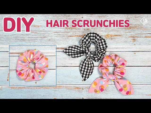 DIY How to Make Hair Scrunchies (Bunny Ears)/ Free Pattern / sewing tutorial [Tendersmile Handmade]