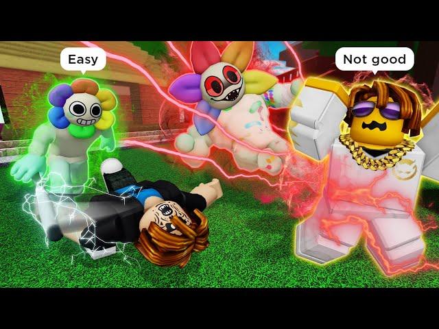 BACON TWINS VS. DANDY TWINS  ROBLOX The Strongest Battlegrounds Funny Moments