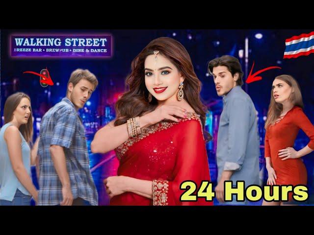 I Wore SAREE for 24 Hours in BANGKOK Challenge  OMG Reaction  People SHOCKED