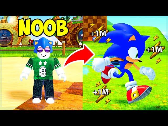 Rich Noob Spends $1,000,000 to Become the FASTEST in Sonic Speed Simulator