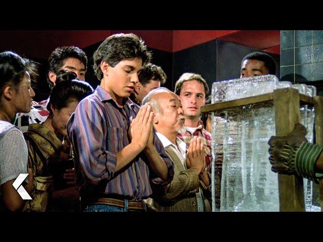 Daniel Breaks Ice Blocks Scene - The Karate Kid Part 2 (1986)