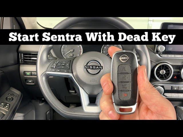 2023 - 2025 NISSAN SENTRA - How To Start With Dead Remote Key Fob Battery Not Working