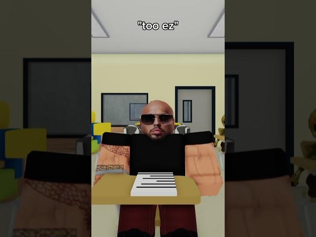 If Andrew Tate Took An Exam #shorts #roblox #fyp #funny