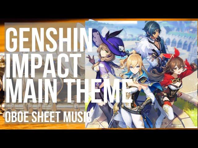 Oboe Sheet Music: How to play Genshin Impact Main Theme by Yu Peng Chen