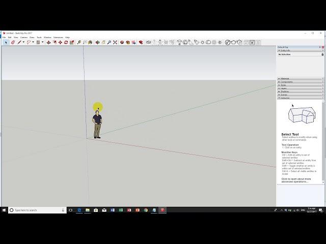 SketchUp 2017_Fix no shortcut