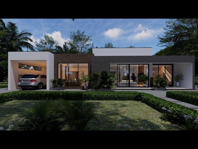 Unique 4 Bedroom Modern House Designs 13m x 21m