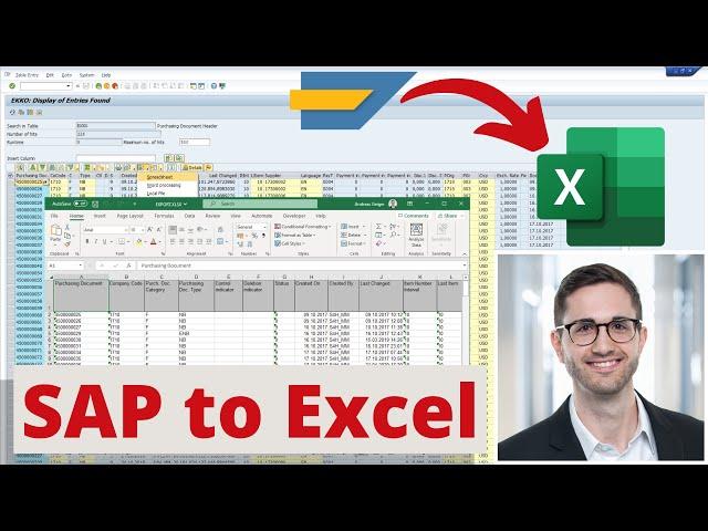 SAP to Excel: Automate the export of SAP data to Excel 