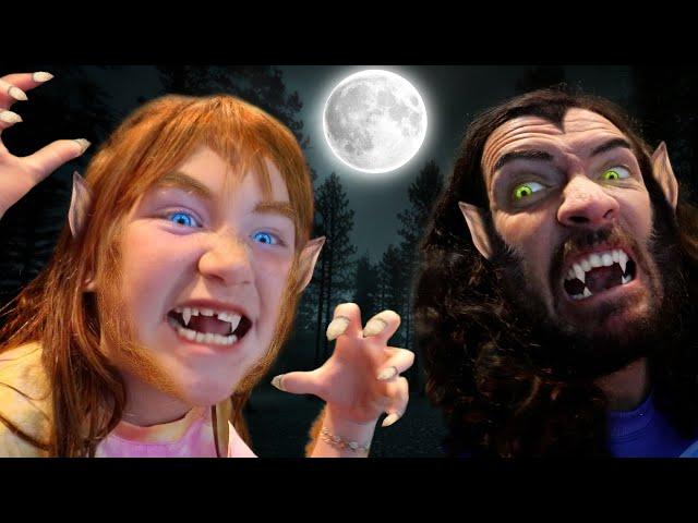 WOLF DAUGHTER   Monster Family lost in a haunted neighborhood! Adley & Dad play a scary Sims 4 game