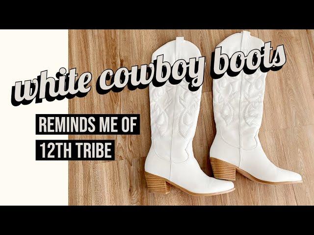 White Cowboy Boots For Fashion / Amazon Review / Billini Urson Look alike