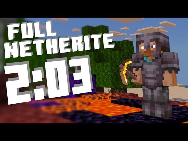 Minecraft Full Netherite Speedrun Seed (2:03)