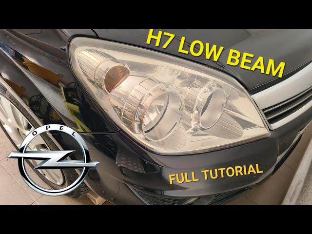 Opel Astra H H7 Headlight Bulb Replacement Dip/Low Beam - Full Tutorial