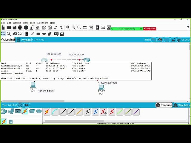 Kuliah Jaringan Komputer Materi ip route Routing 2 router