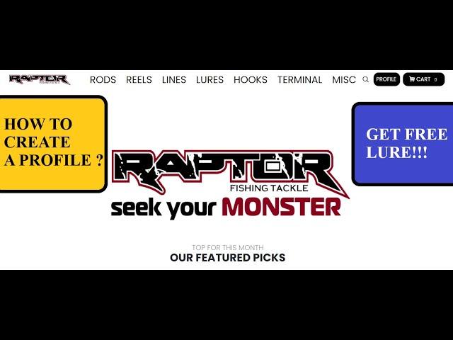 HOW TO CREATE A PROFILE ON OUR WEBSITE [ENGLISH] | RAPTOR FISHING TACKLE | LINK IN DESCRIPTION