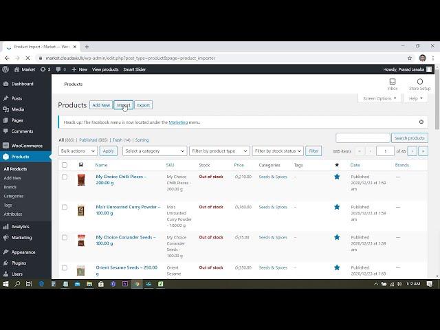 How to import products to woocommerce as bulk using .csv file