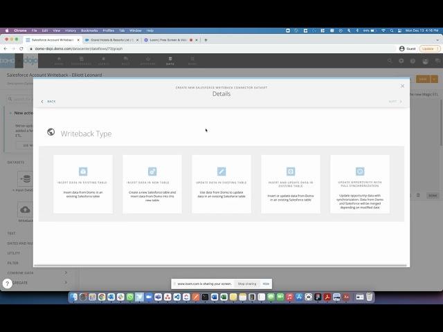 Domo - Salesforce Writeback Connector Example