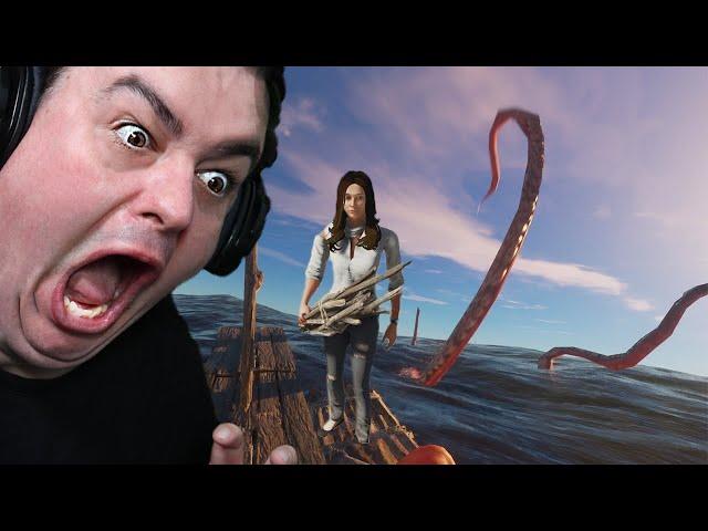 ATTACKED BY GIANT SQUID! | STRANDED DEEP PT 6