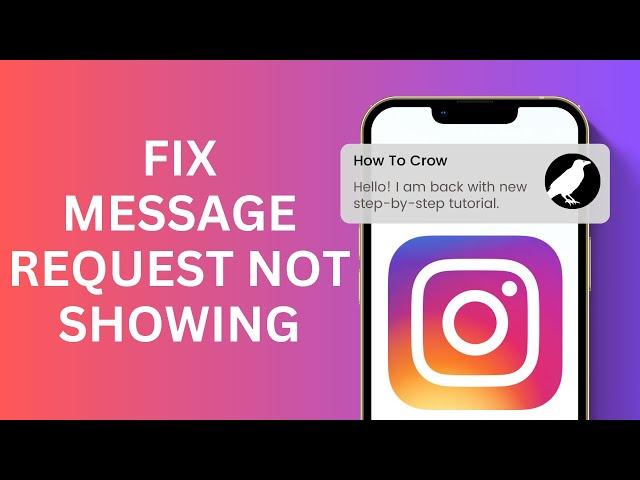 Instagram Message Request Not Showing 2024 | How to Fix Instagram Message Request Problem