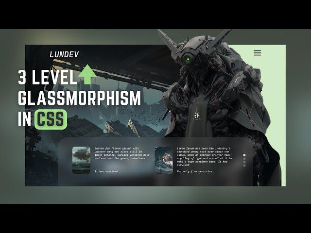 3 Level Glassmorphism Design In CSS | CSS Tutorial