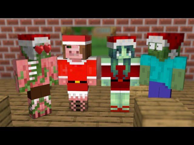 Herobrine Dress Up As Santa Claus (Minecraft Animation)