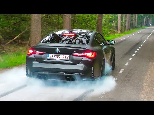 750HP BMW M4 G82 with LOUD DECAT  Exhaust - INSANE Burnouts, Revs, FLAMES!