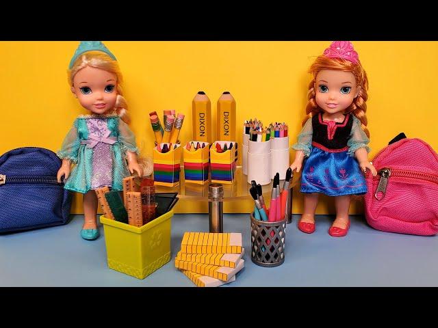 School supplies shopping ! Elsa & Anna toddlers - Barbie