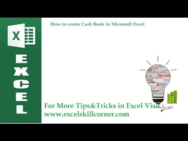 How to create Cash Book in Microsoft Excel