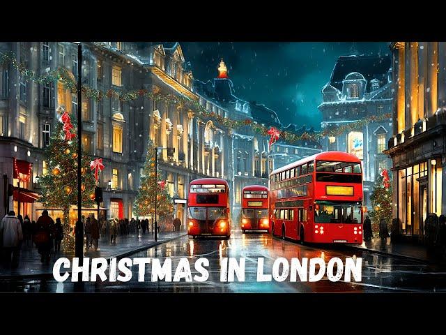 London Christmas Walking Tour 4K HDR with 3D SOUND — London Christmas Markets and Lights 2024