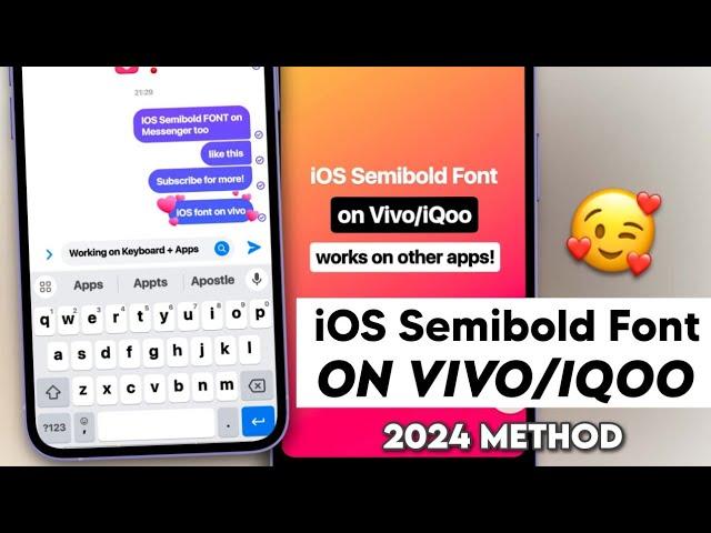 Apply iOS Semibold San Francisco font on Vivo & iQoo 2024 Tutorial