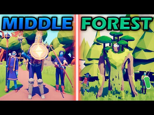 MIDDLE AGE TEAM vs FOREST TEAM - Totally Accurate Battle Simulator | TABS