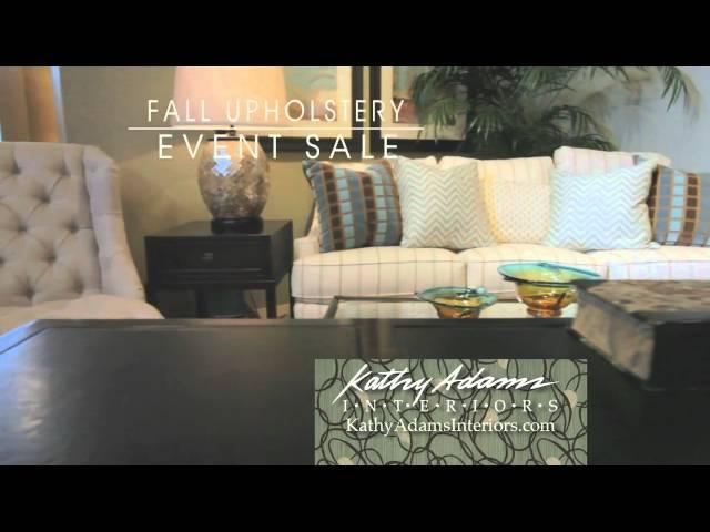 Kathy Adams Fall Upholstery Event