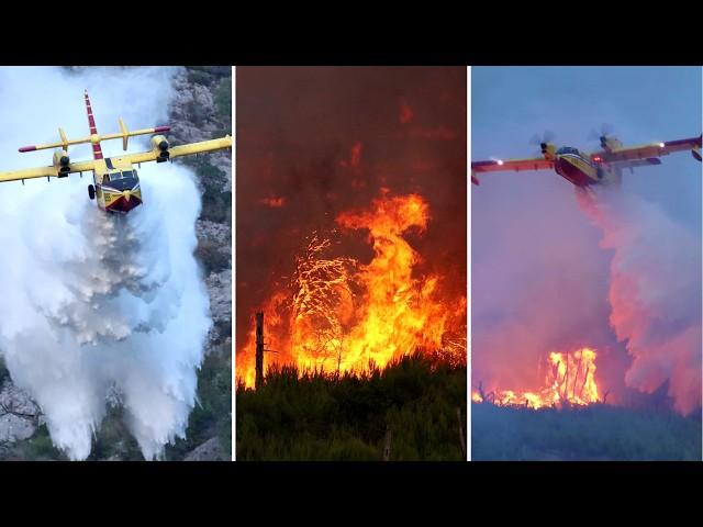 DIVING INTO FIRE! - Canadair CL-415 Firefighting - Croatian Air Force