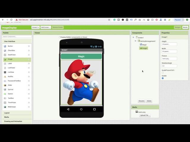 MIT App Inventor Tutorial - Introduction and Create Magic App #1