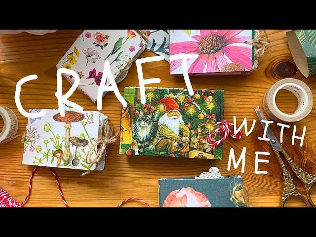 How to make Mini Journals from Clothing Tags | DIY Craft with me ️