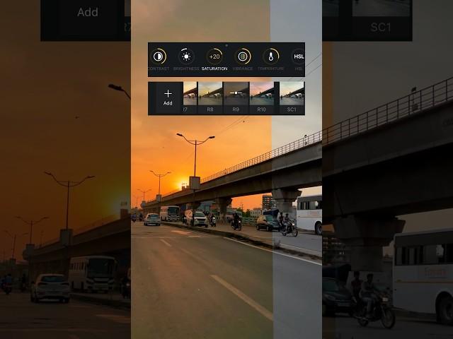 Best settings for sunset videos vn tutorial #cinematic #colorgrading