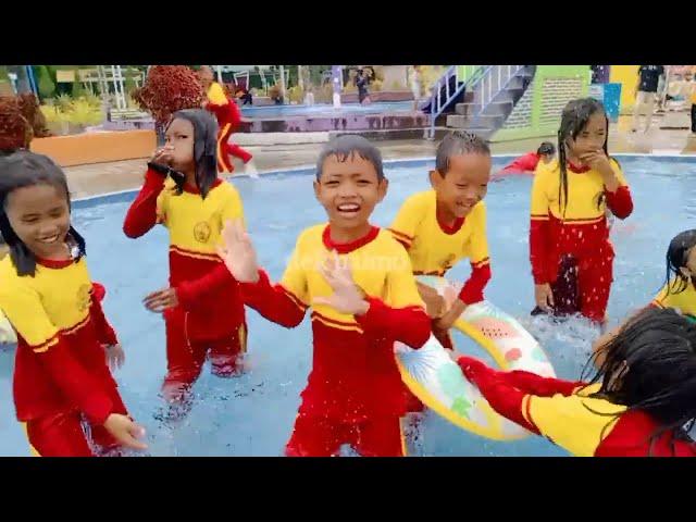 kolam renang tembong || Keseruan Murid SDN 1 DALUNG Serang saat Berenang