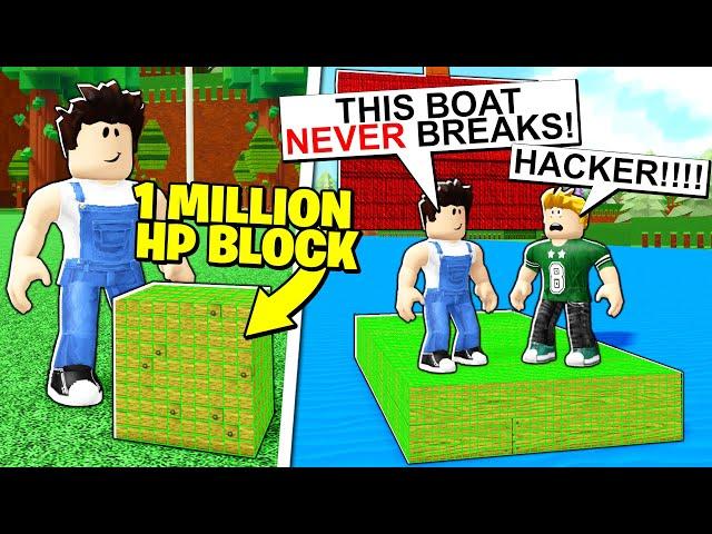 HIDDEN BOAT WITH GLITCHED 1M HP BLOCKS! Build a Boat