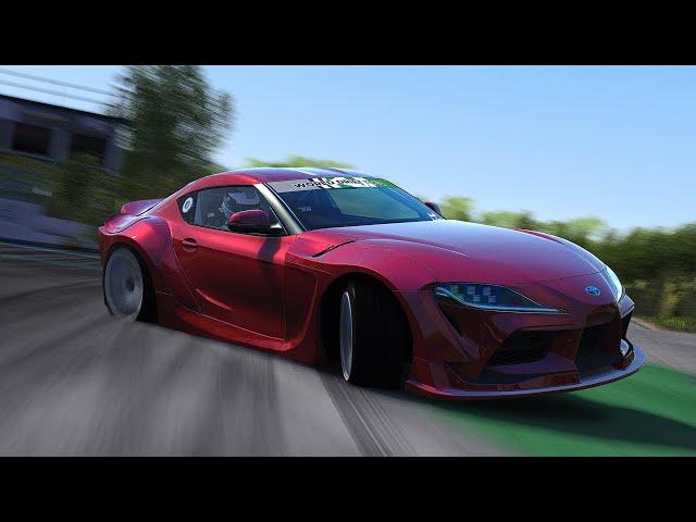 Drift toyota supar​ a90 in Ebisu Minami, assetto​corsa​, thrustmaster​ t300​