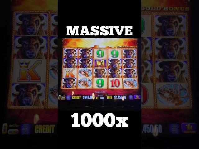 1000x MASSIVE hit on Buffalo Gold - JACKPOT! #shorts