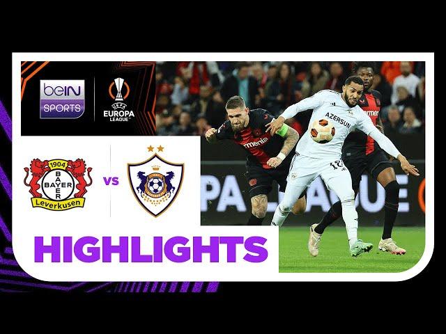 Bayer Leverkusen v Qarabag | Europa League 23/24 | Match Highlights