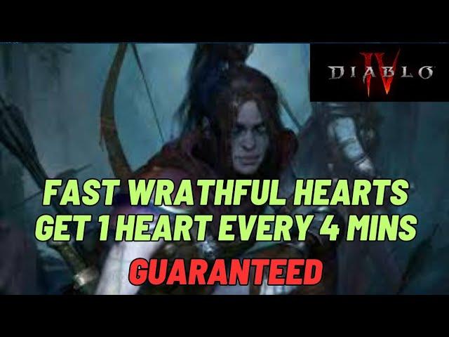 Diablo IV Season 1: Fast Wrathful Heart Farming, 1 Wrathful Heart Guaranteed every 4 mins