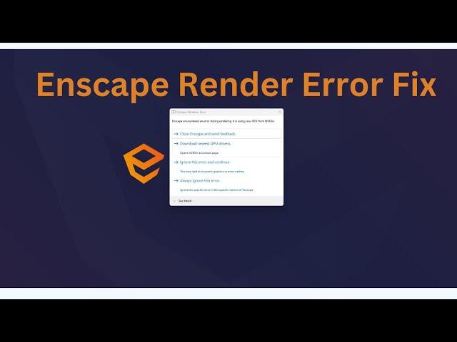 How To Fix Enscape Render error in Sketchup