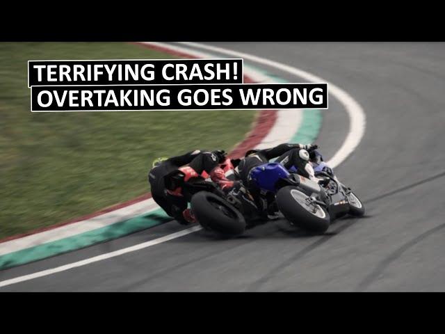 TERRIFYING CRASH! Hard Braking Goes Wrong