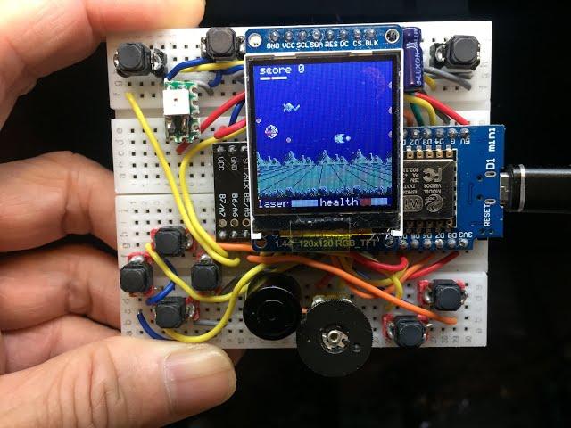 ESPBoy Arduboy2 on Breadboard