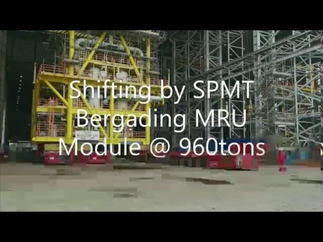 MRU Unit shifting by spmt at MMHE Yard