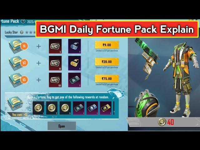 BGMI Daily Fortune Pack Event Explain | Get Permanent Outfits & Pistol Skin